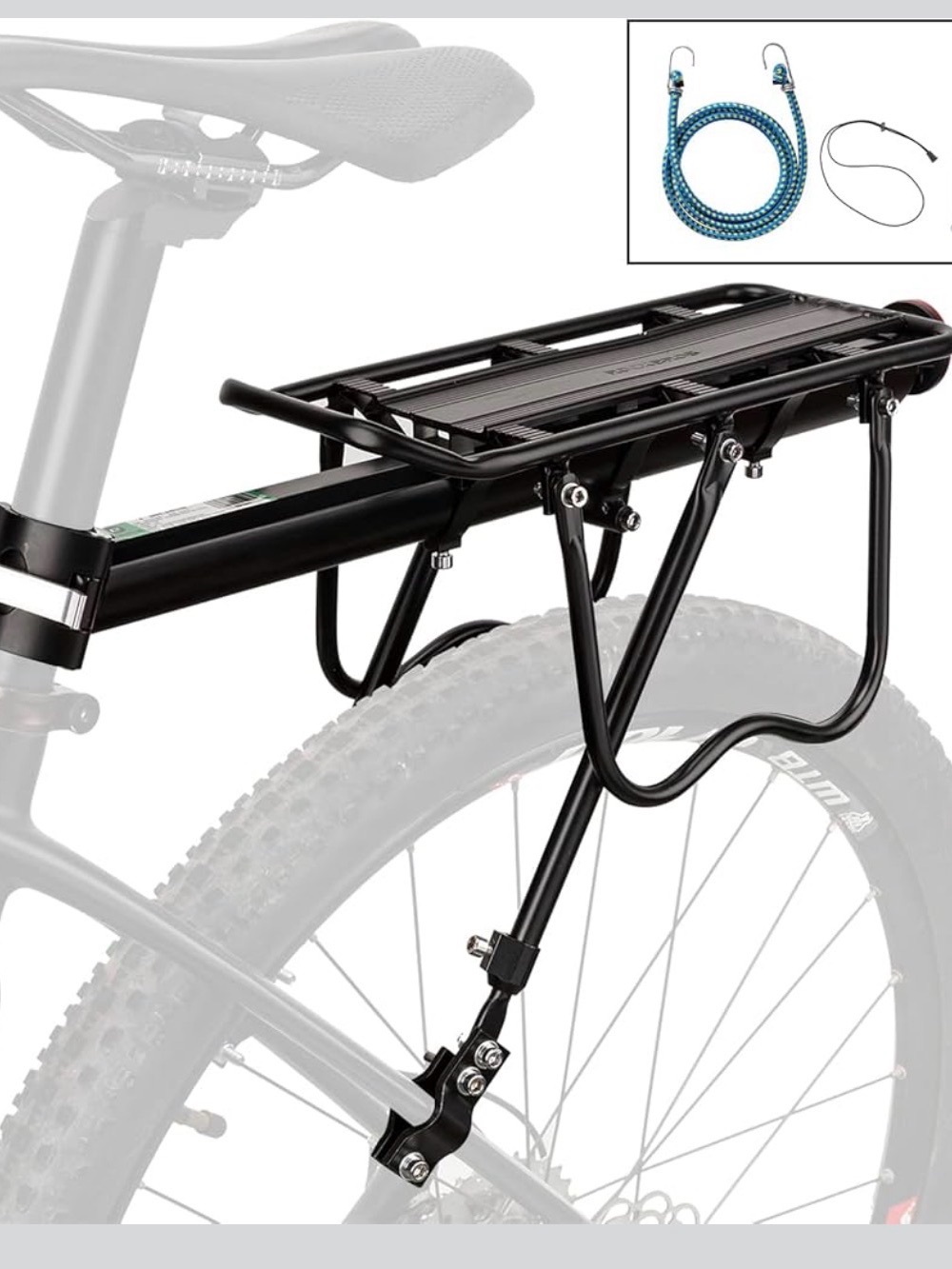 New Rear Bike Rack Quick Release,Bike Cargo Rack,Luggage Bike Rack - Picture 7 of 7